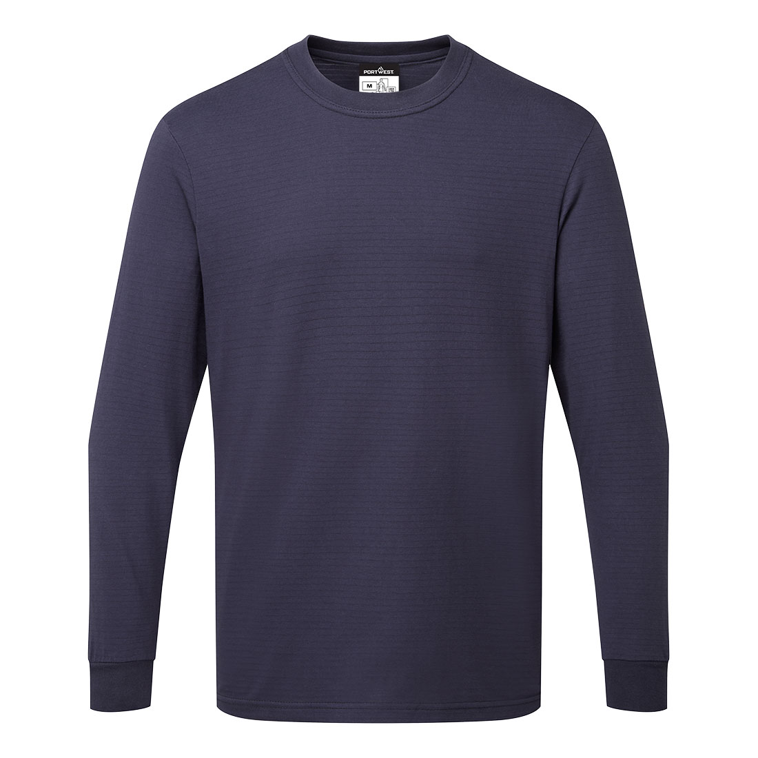 AS22 Anti-Static ESD T-Shirt L/S Navy