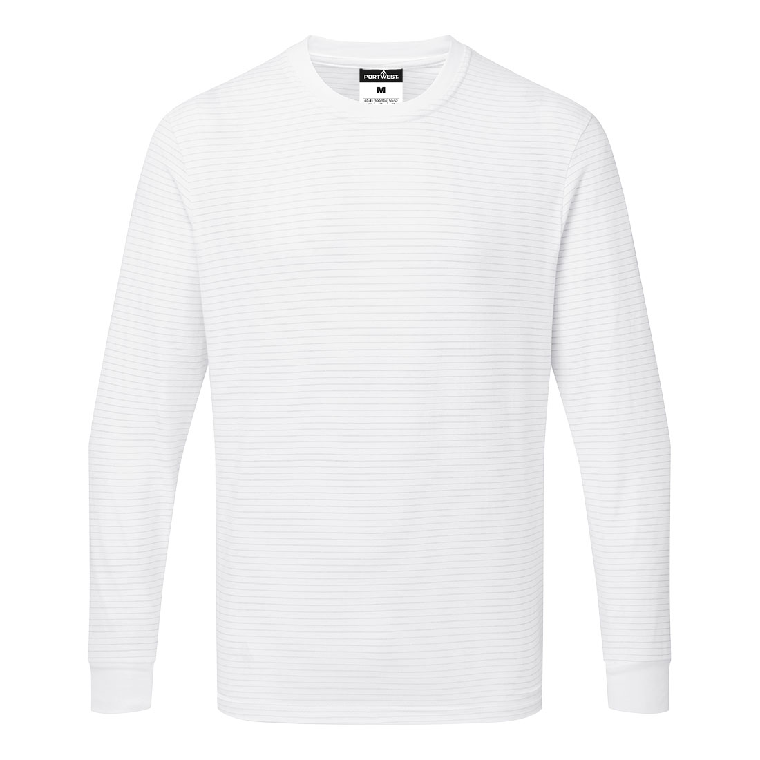 AS22 Anti-Static ESD T-Shirt L/S White AS22 Anti-Static ESD T-Shirt L/S White