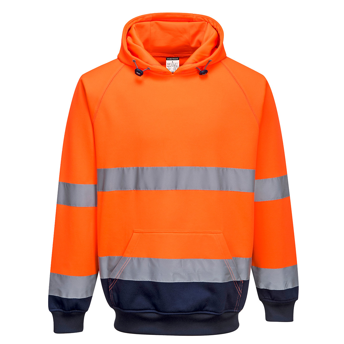B316 Hi-Vis Contrast Hoodie Orange/Navy B316 Hi-Vis Contrast Hoodie Orange/Navy
