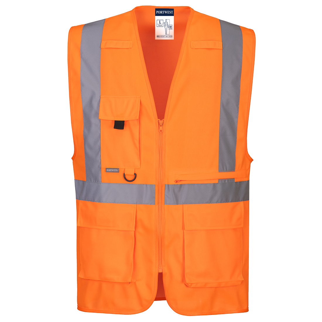 C357 Hi-Vis Tablet Pocket Executive Vest Orange C357 Hi-Vis Tablet Pocket Executive Vest Orange