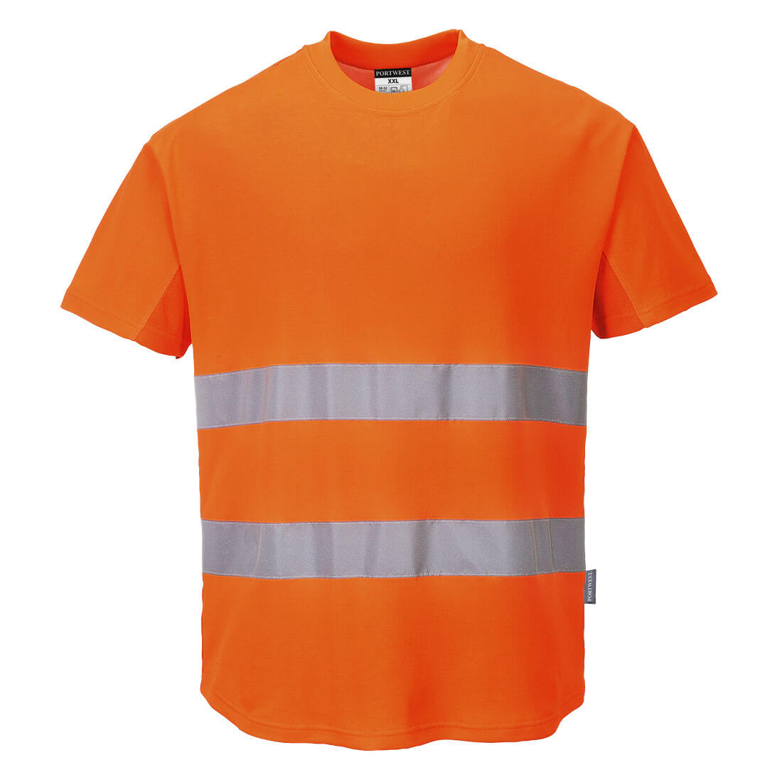 C394 Hi-Vis Cotton Comfort Mesh Insert T-Shirt S/S Orange
