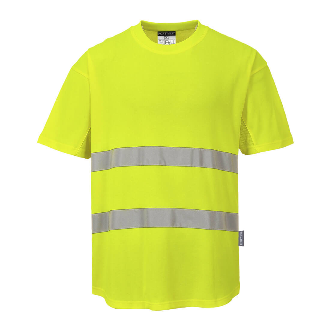 C394 Hi-Vis Cotton Comfort Mesh Insert T-Shirt S/S Yellow C394 Hi-Vis Cotton Comfort Mesh Insert T-Shirt S/S Yellow