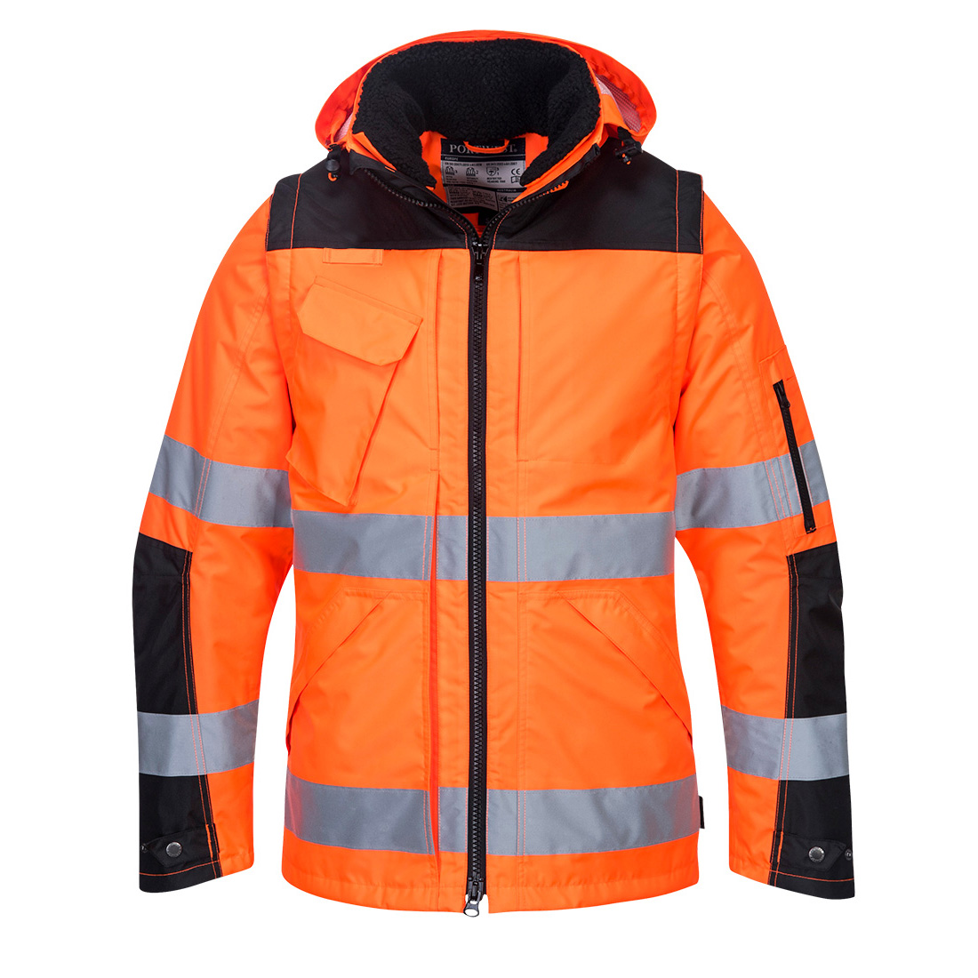 C469 Hi-Vis 3-in-1 Contrast Winter Pro Jacket Orange/Black C469 Hi-Vis 3-in-1 Contrast Winter Pro Jacket Orange/Black