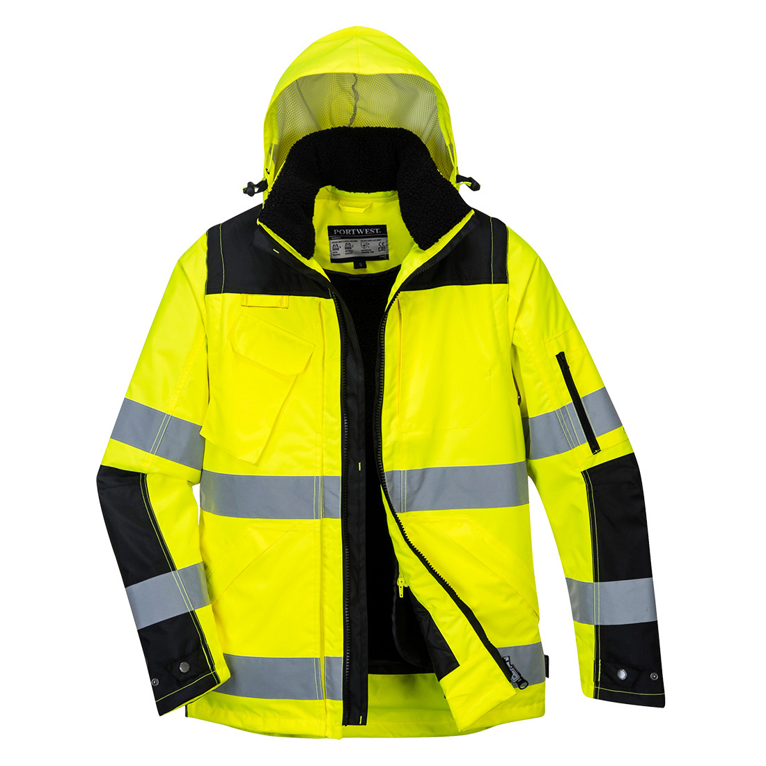 C469 Hi-Vis 3-in-1 Contrast Winter Pro Jacket Yellow/Black