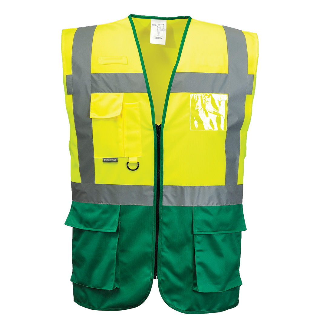 C476 Warsaw Hi-Vis Contrast Executive Vest Yellow/Green C476 Warsaw Hi-Vis Contrast Executive Vest Yellow/Green