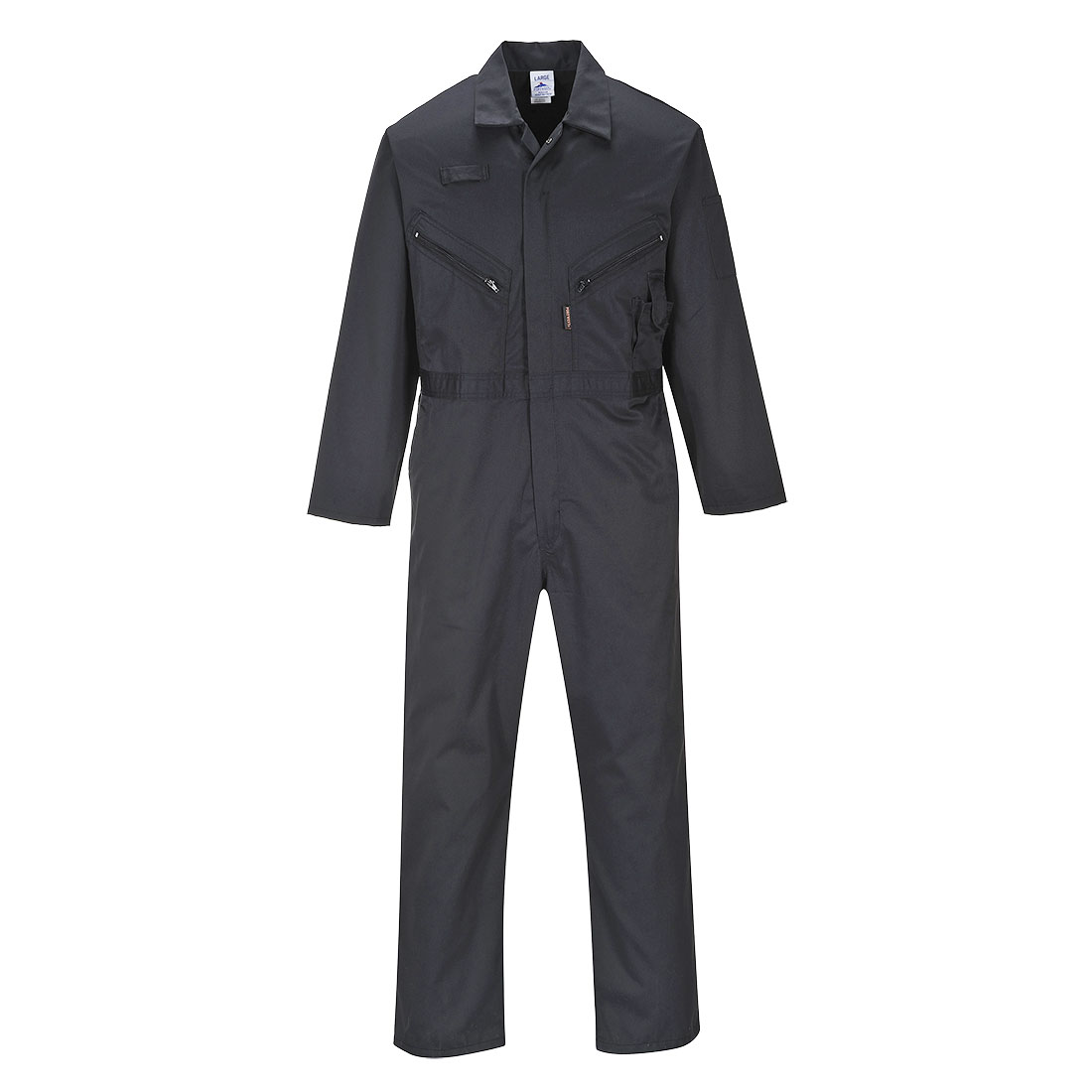 C813 Liverpool Zip Coverall Black