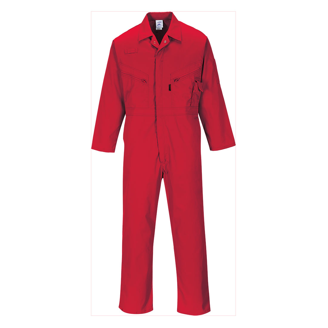 C813 Liverpool Zip Coverall Red