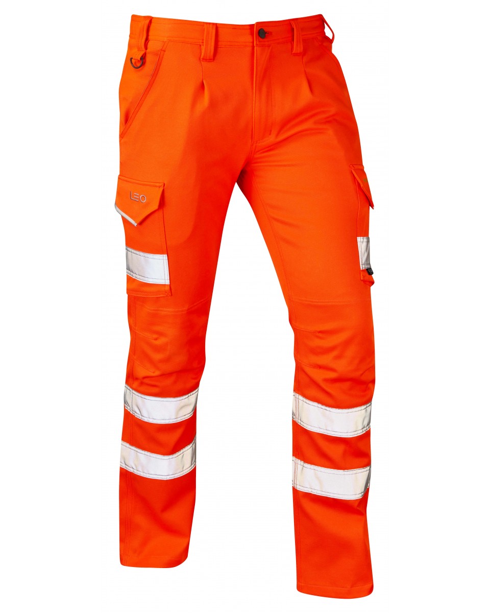 KINGFORD ISO 20471 Class 1 EcoViz Stretch Poly/Cotton Cargo Trouser HV ORANGE