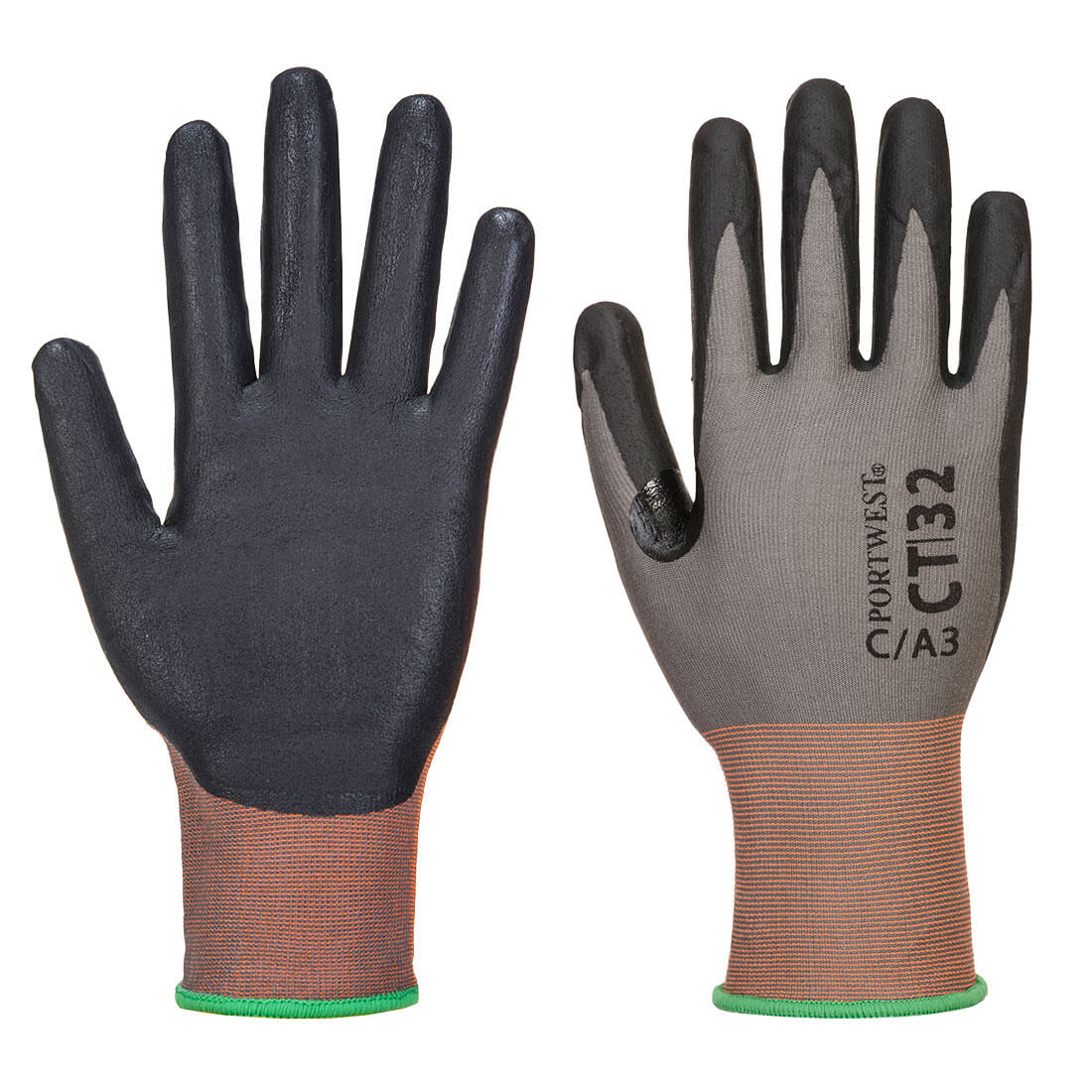 CT32 CT Cut C18 Nitrile Glove Grey/Black CT32 CT Cut C18 Nitrile Glove Grey/Black