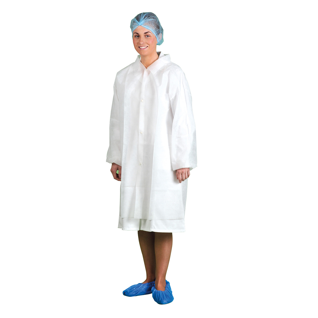 D118 Disposable Visitors Coat PP (PK200) White