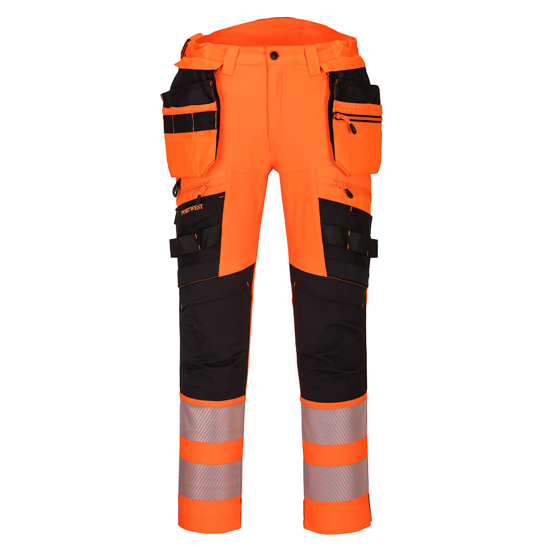 DX442 DX4 Hi-Vis Detachable Holster Pocket Trousers Orange/Black