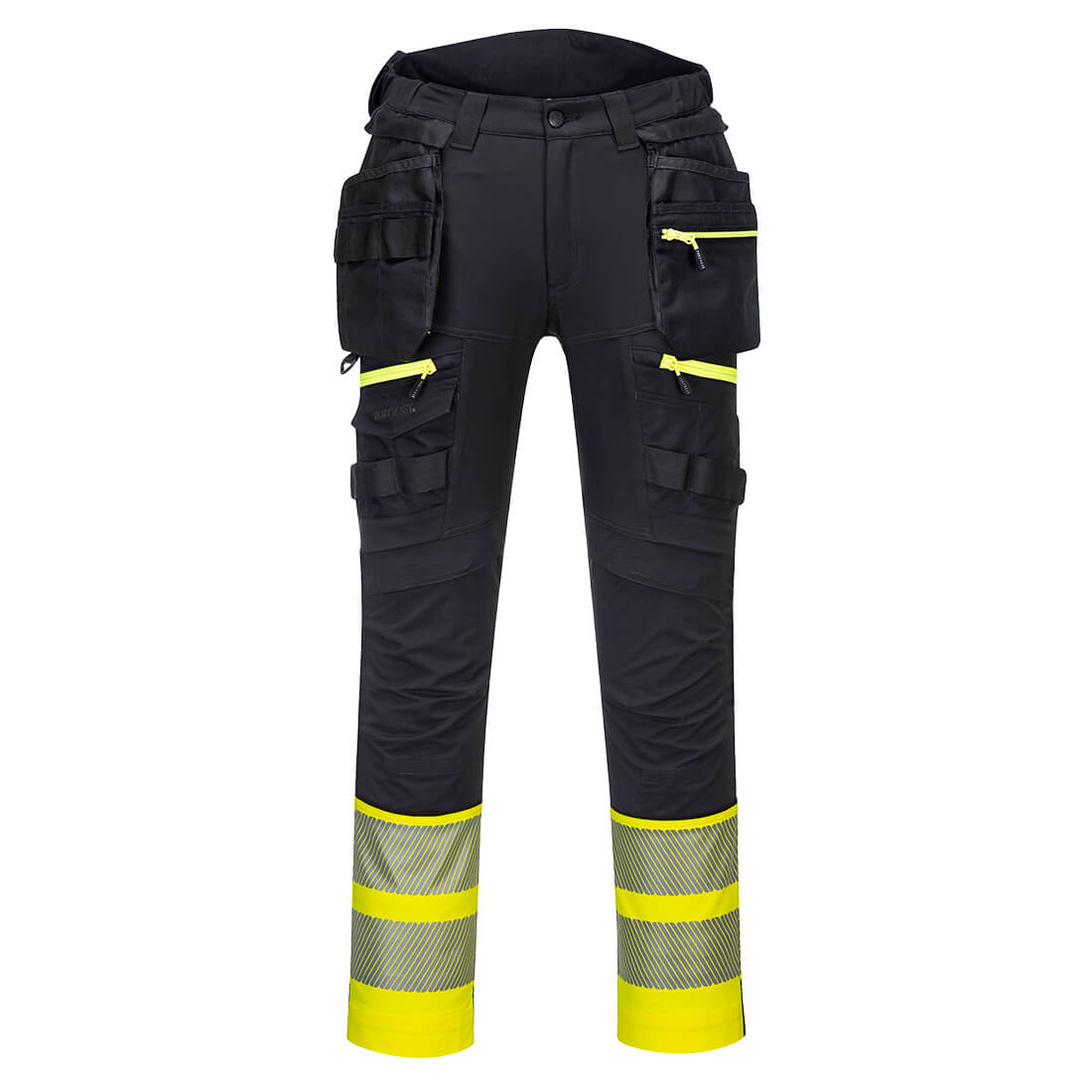 DX445 DX4 Hi-Vis Detachable Holster Pocket Class 1 Trousers Yellow/Black DX445 DX4 Hi-Vis Detachable Holster Pocket Class 1 Trousers Yellow/Black