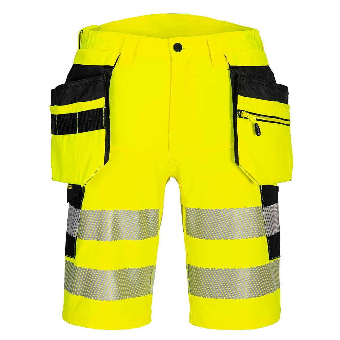 DX446 DX4 Hi-Vis Holster Pocket Shorts Yellow/Black