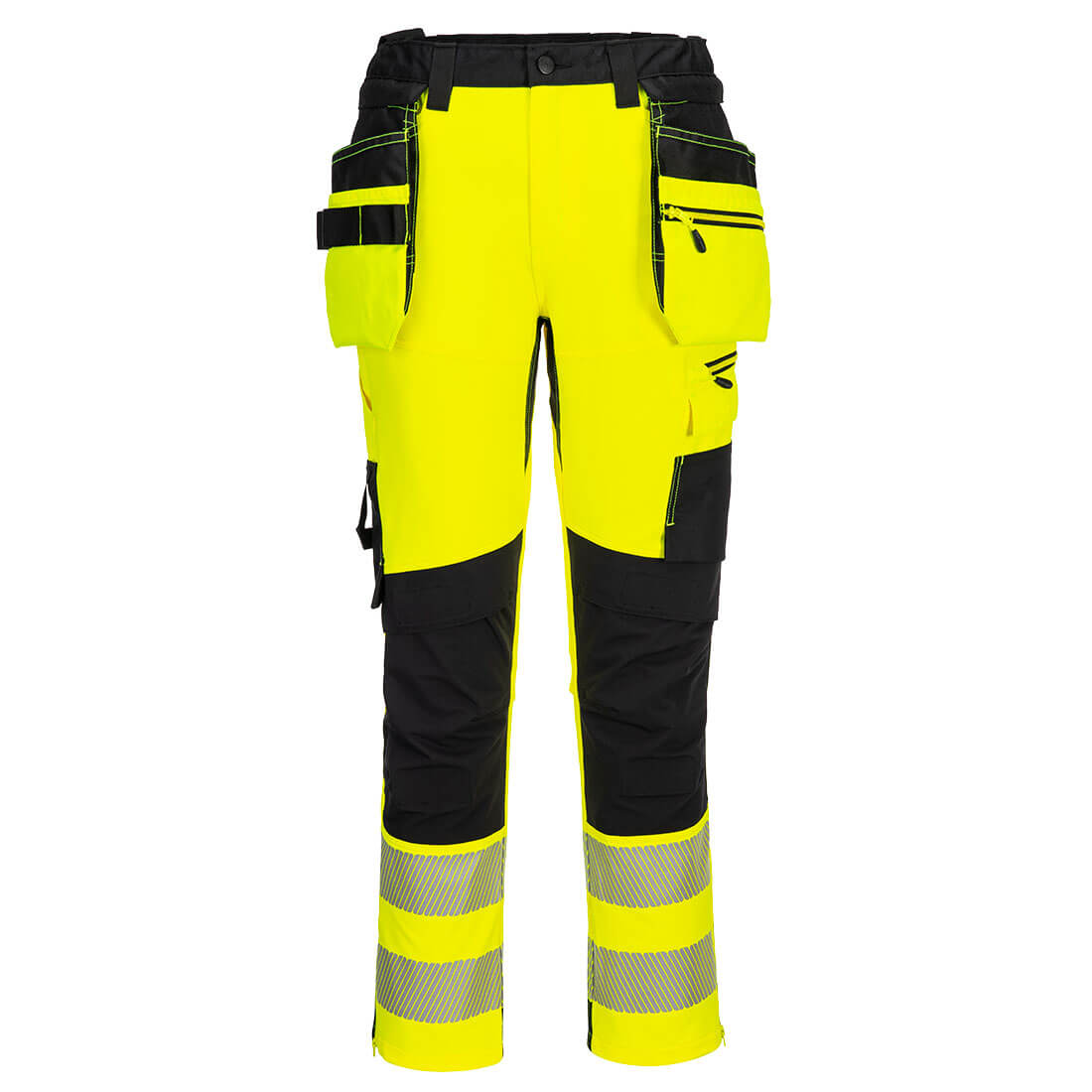DX454 DX4 Hi-Vis Detachable Holster Pocket Craft Trousers Yellow/Black