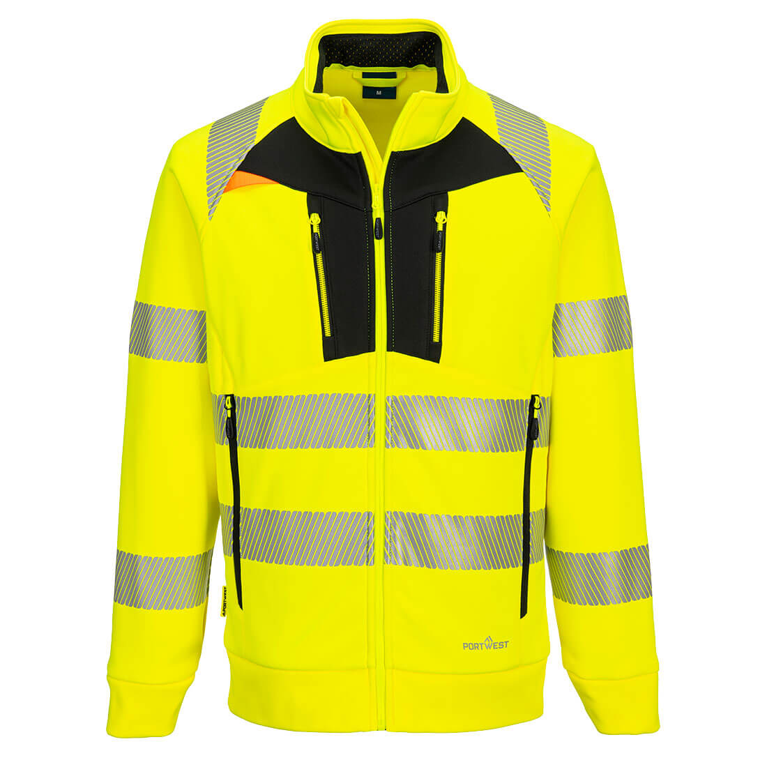 DX477 DX4 Hi-Vis Funnel Neck Zipped Sweatshirt Yellow/Black DX477 DX4 Hi-Vis Funnel Neck Zipped Sweatshirt Yellow/Black