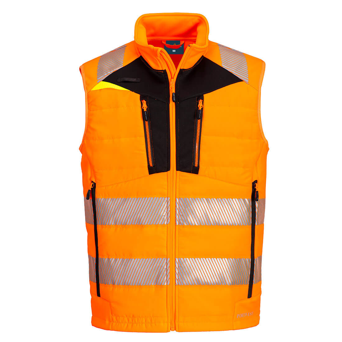 DX479 DX4 Hi-Vis Hybrid Baffle Bodywarmer Orange/Black