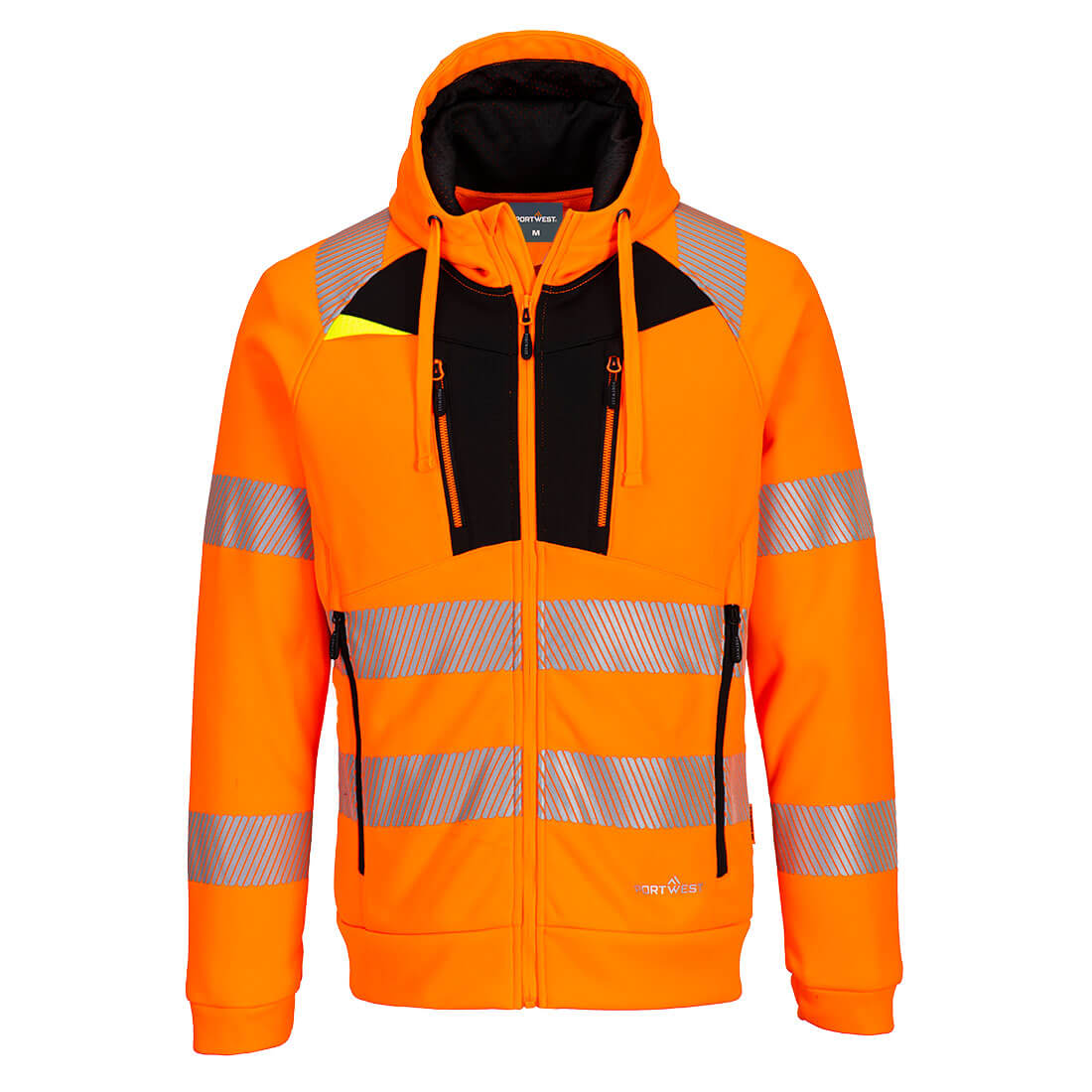 DX484 DX4 Hi-Vis Zip Hoodie Orange/Black DX484 DX4 Hi-Vis Zip Hoodie Orange/Black