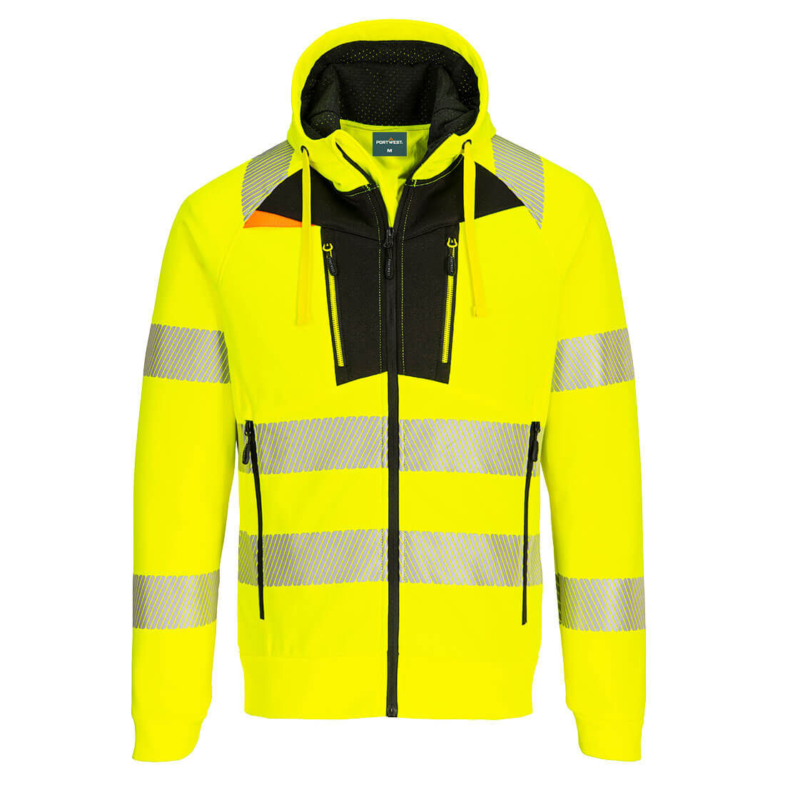 DX484 DX4 Hi-Vis Zip Hoodie Yellow/Black DX484 DX4 Hi-Vis Zip Hoodie Yellow/Black
