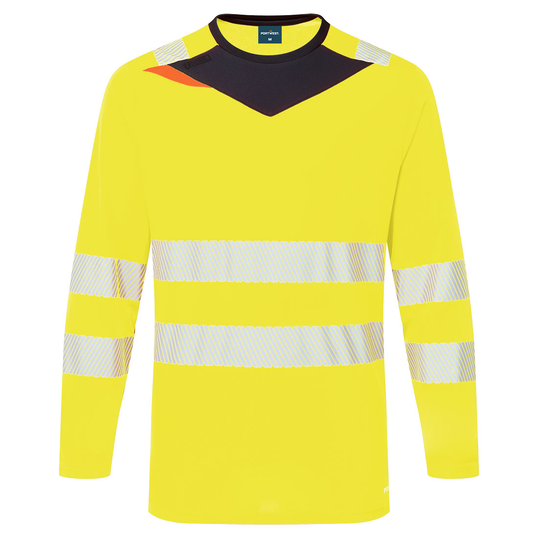 DX416 DX4 Hi-Vis T-Shirt L/S Yellow/Black