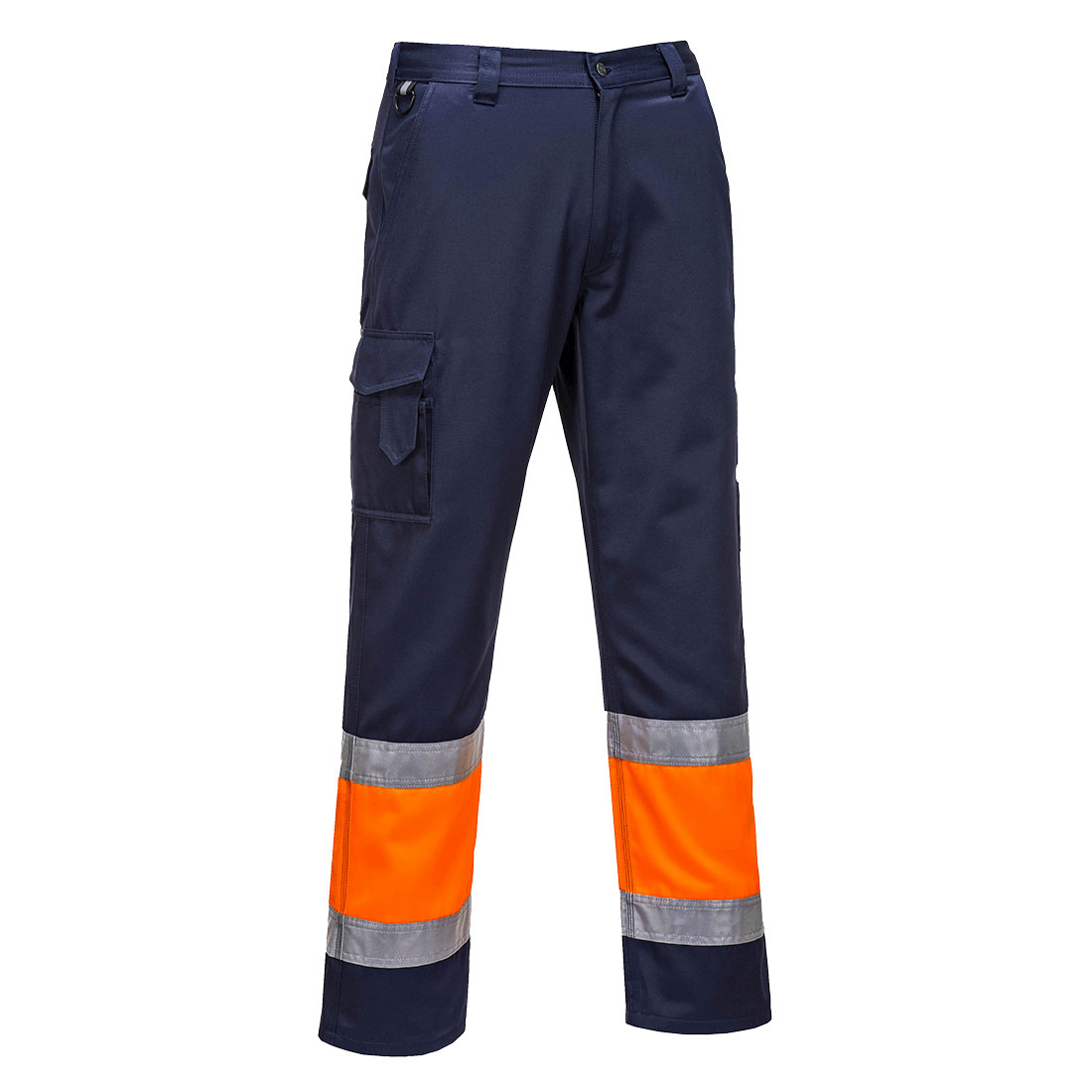 E049 Hi-Vis Contrast Class 1 Service Trousers Orange/Navy E049 Hi-Vis Contrast Class 1 Service Trousers Orange/Navy