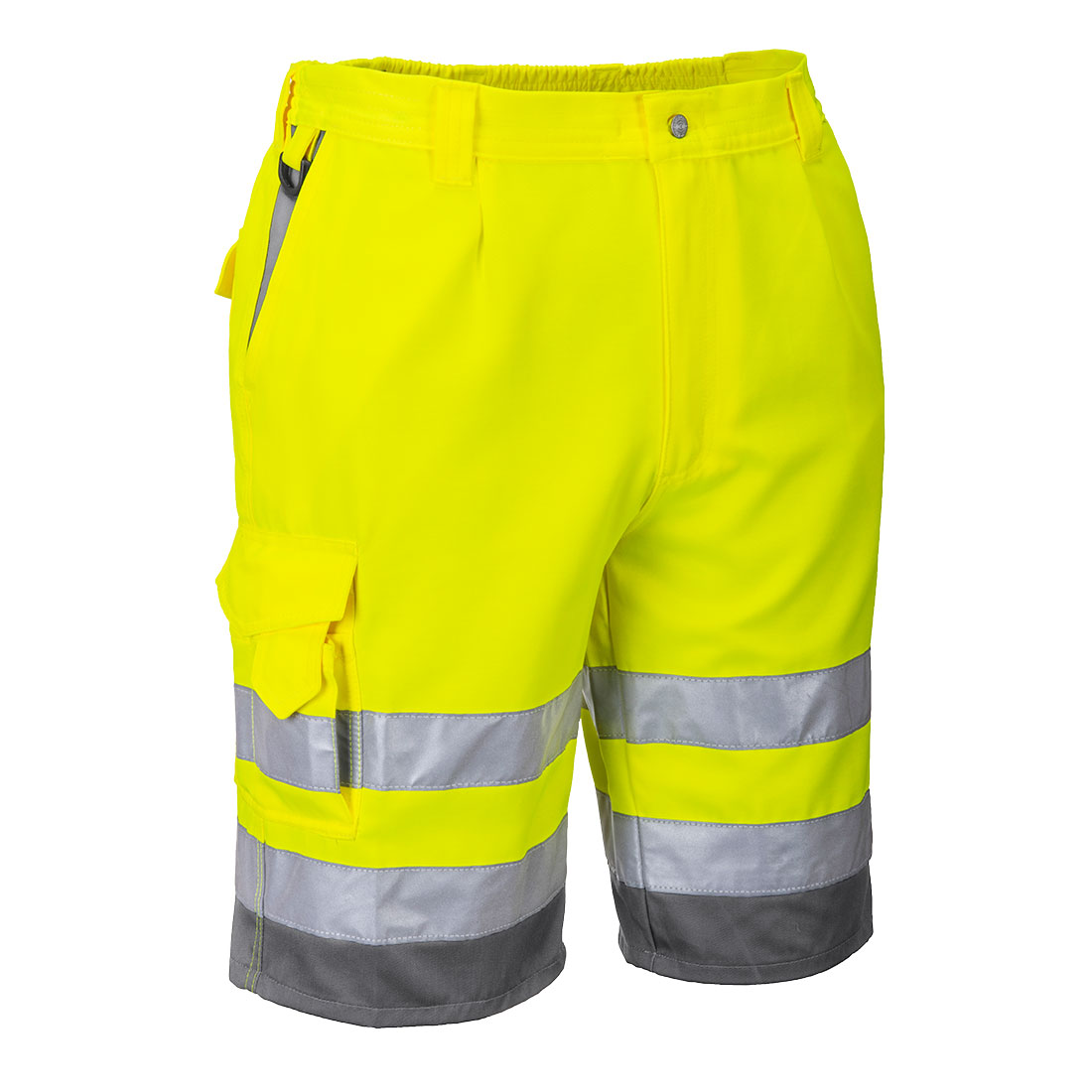 E043 Hi-Vis Contrast Shorts Yellow/Grey E043 Hi-Vis Contrast Shorts Yellow/Grey