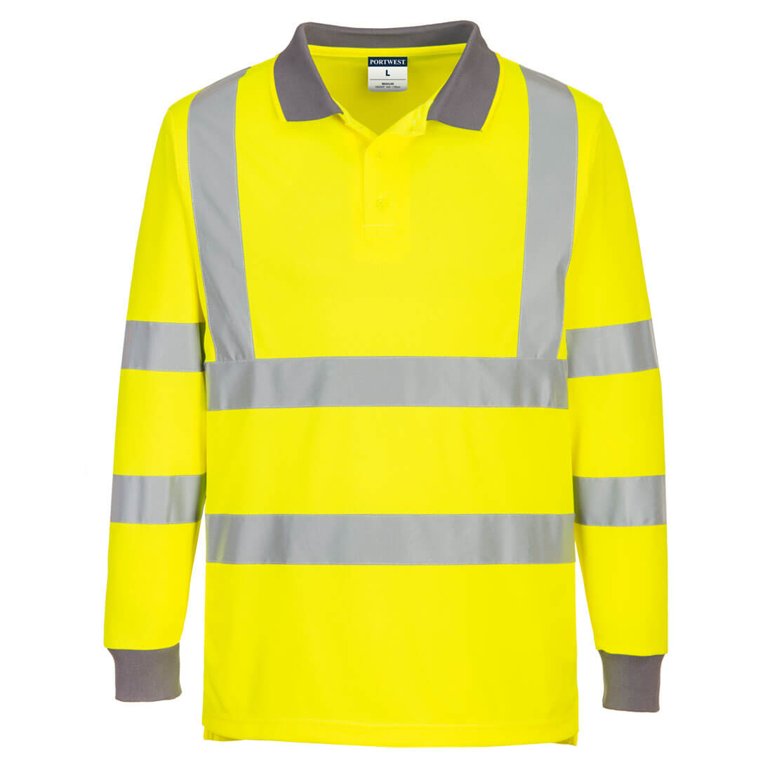 EC11 Eco Hi-Vis Polo Shirt L/S (6 Pack) Yellow