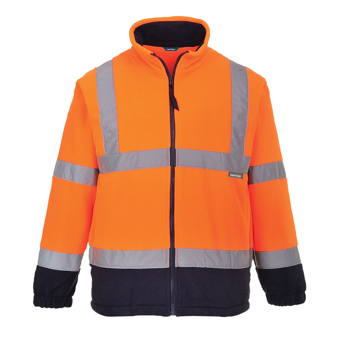 ES251 ES1 Essential Hi-Vis Contrast Fleece Orange/Navy ES251 ES1 Essential Hi-Vis Contrast Fleece Orange/Navy