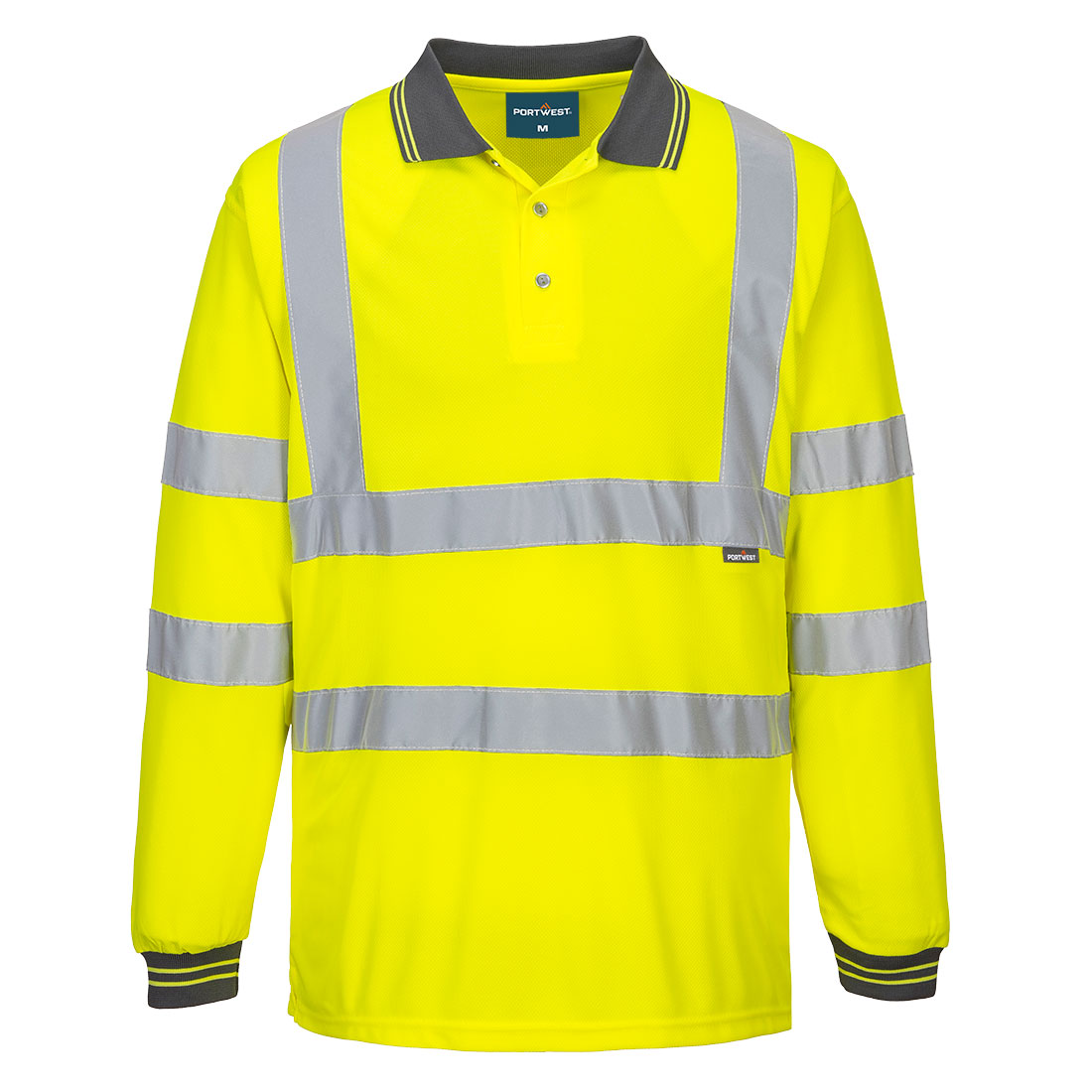 ES277 ES1 Essential Hi-Vis Polo Shirt L/S Yellow