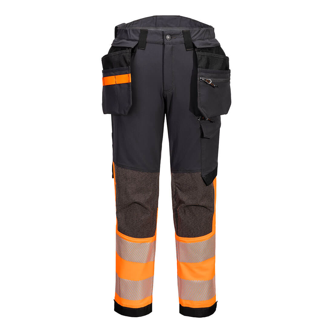 EV442 EV4 Hi-Vis Stretch Detachable Holster Class 1 Trousers Orange/Metal Grey EV442 EV4 Hi-Vis Stretch Detachable Holster Class 1 Trousers Orange/Metal Grey