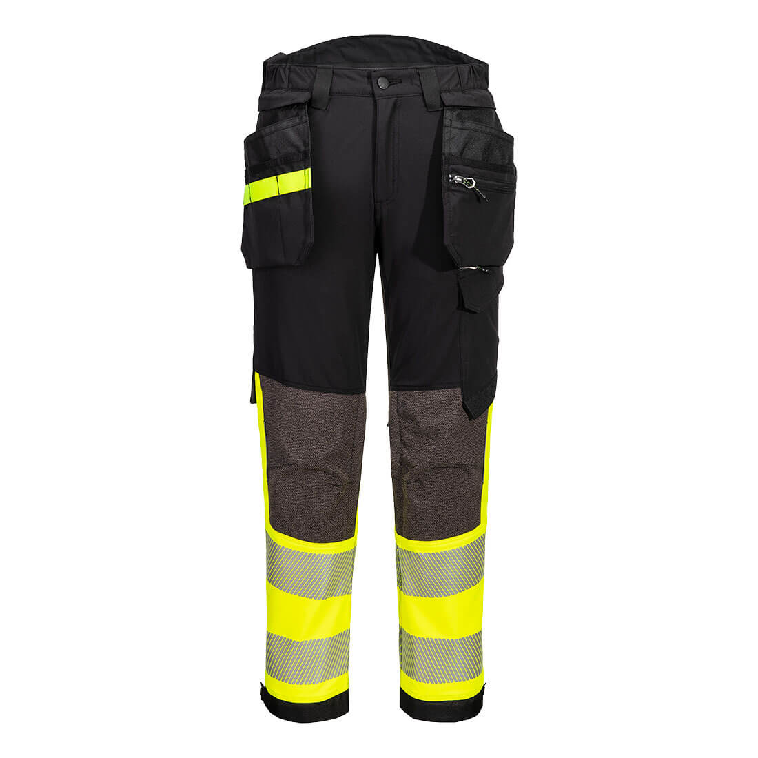 EV442 EV4 Hi-Vis Stretch Detachable Holster Class 1 Trousers Yellow/Black EV442 EV4 Hi-Vis Stretch Detachable Holster Class 1 Trousers Yellow/Black