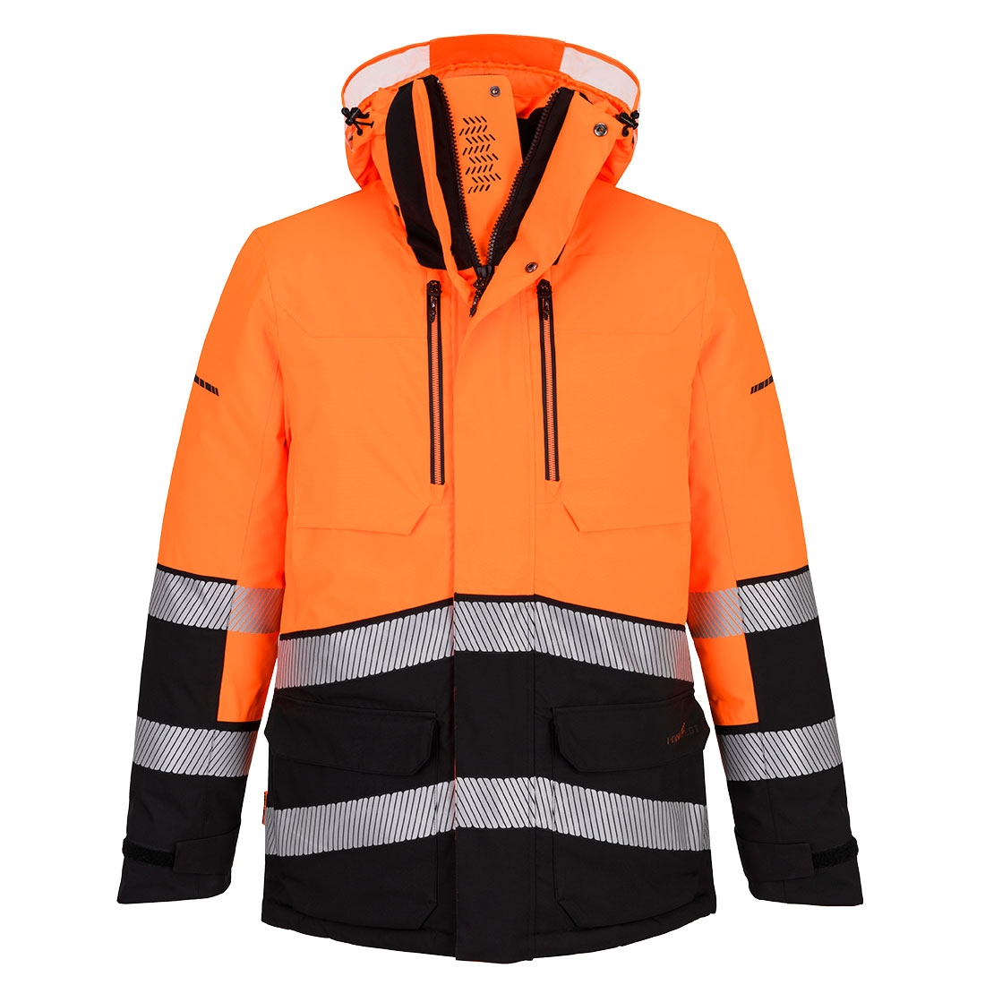 EV401 EV4 Hi-Vis Expedition Parka Jacket Orange/Black