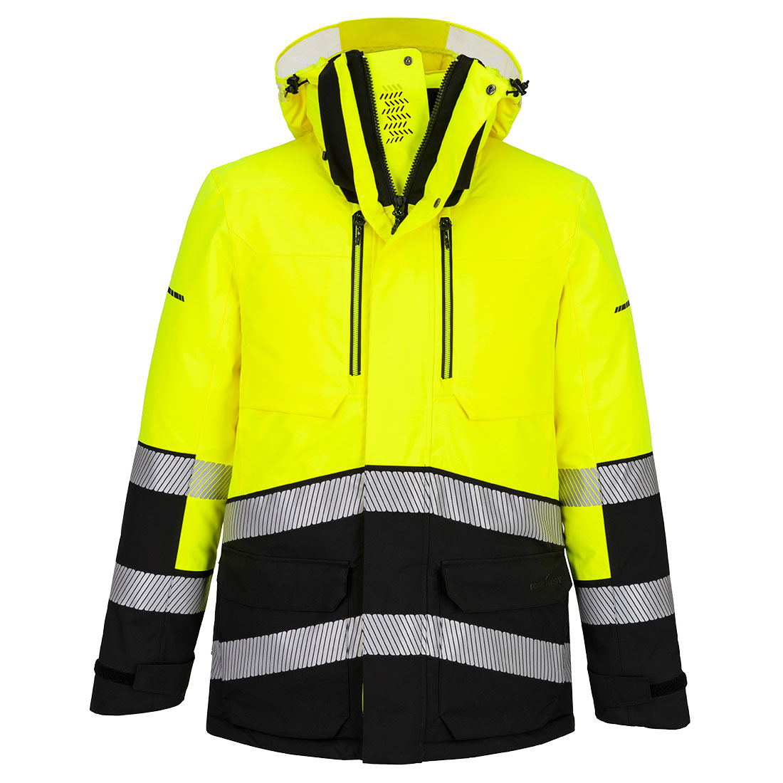 EV401 EV4 Hi-Vis Expedition Parka Jacket Yellow/Black