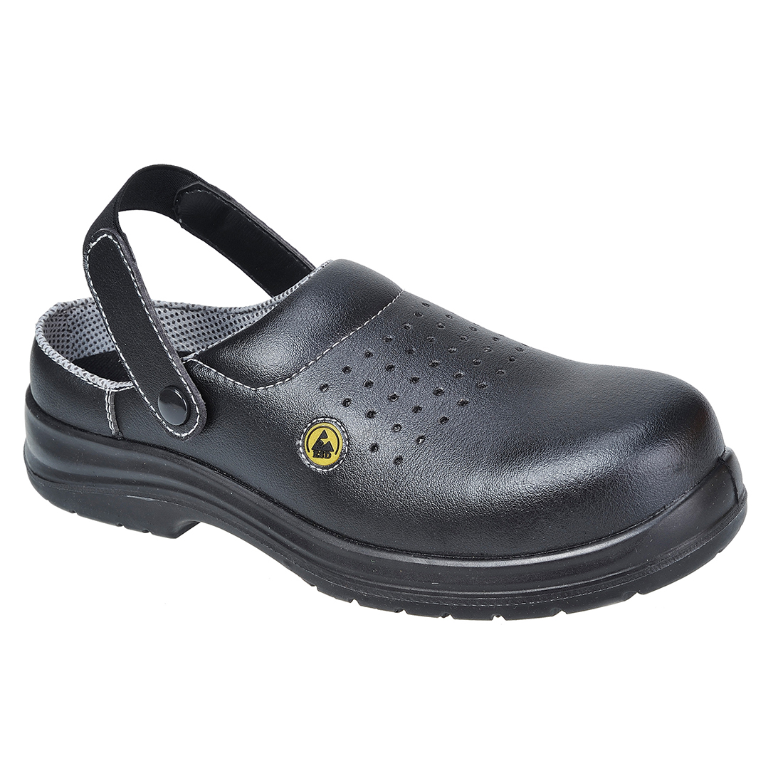 FC03 Portwest Compositelite ESD Perforated Safety Clog SB AE Black FC03 Portwest Compositelite ESD Perforated Safety Clog SB AE Black