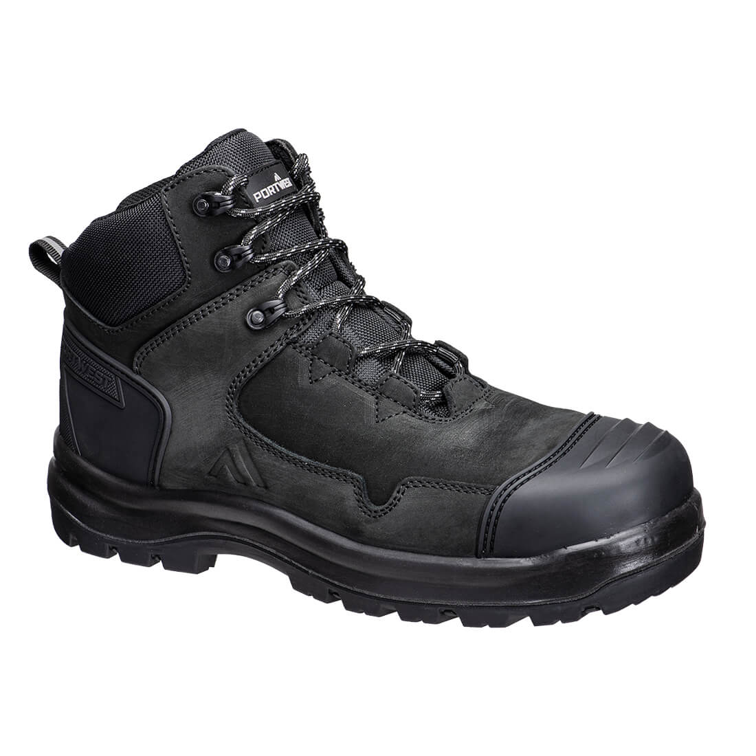 FD04 Composite Nubuck Leather Mid Boot S3S HRO SR FO SC LG Black