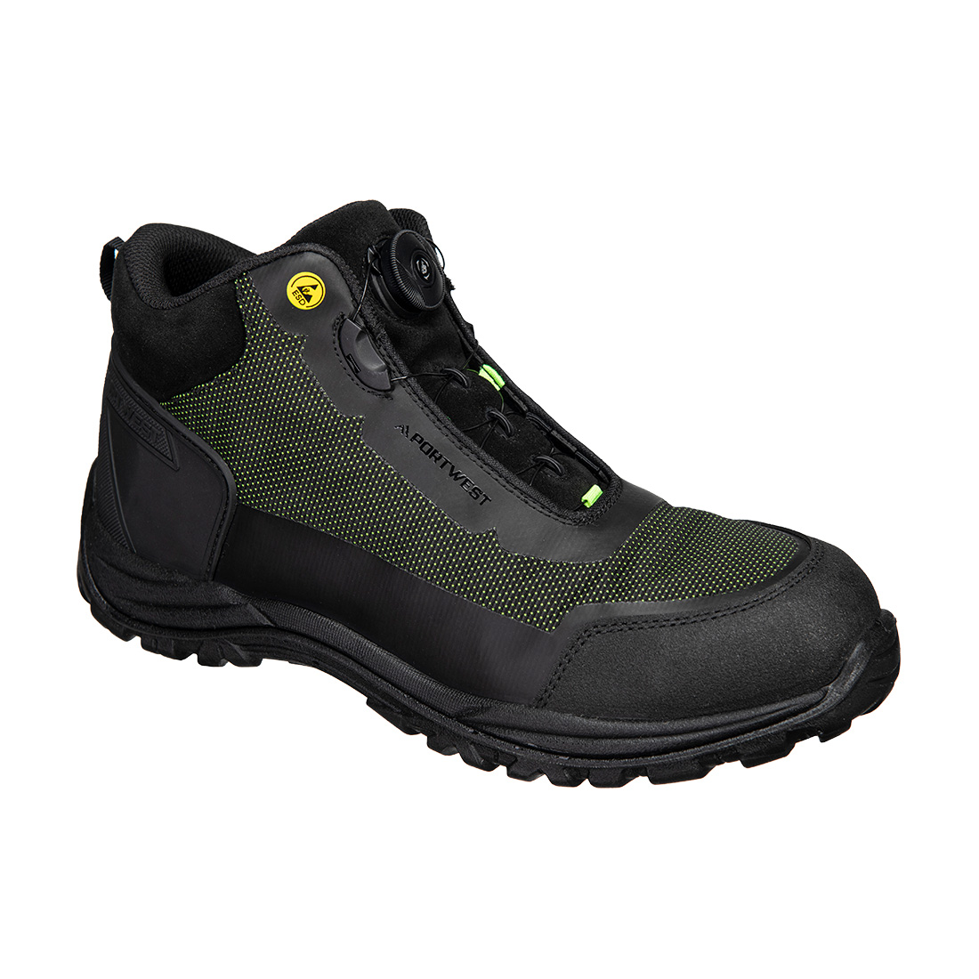 FE04 Girder Composite Mid Boot S3S ESD SR FO Black/Green