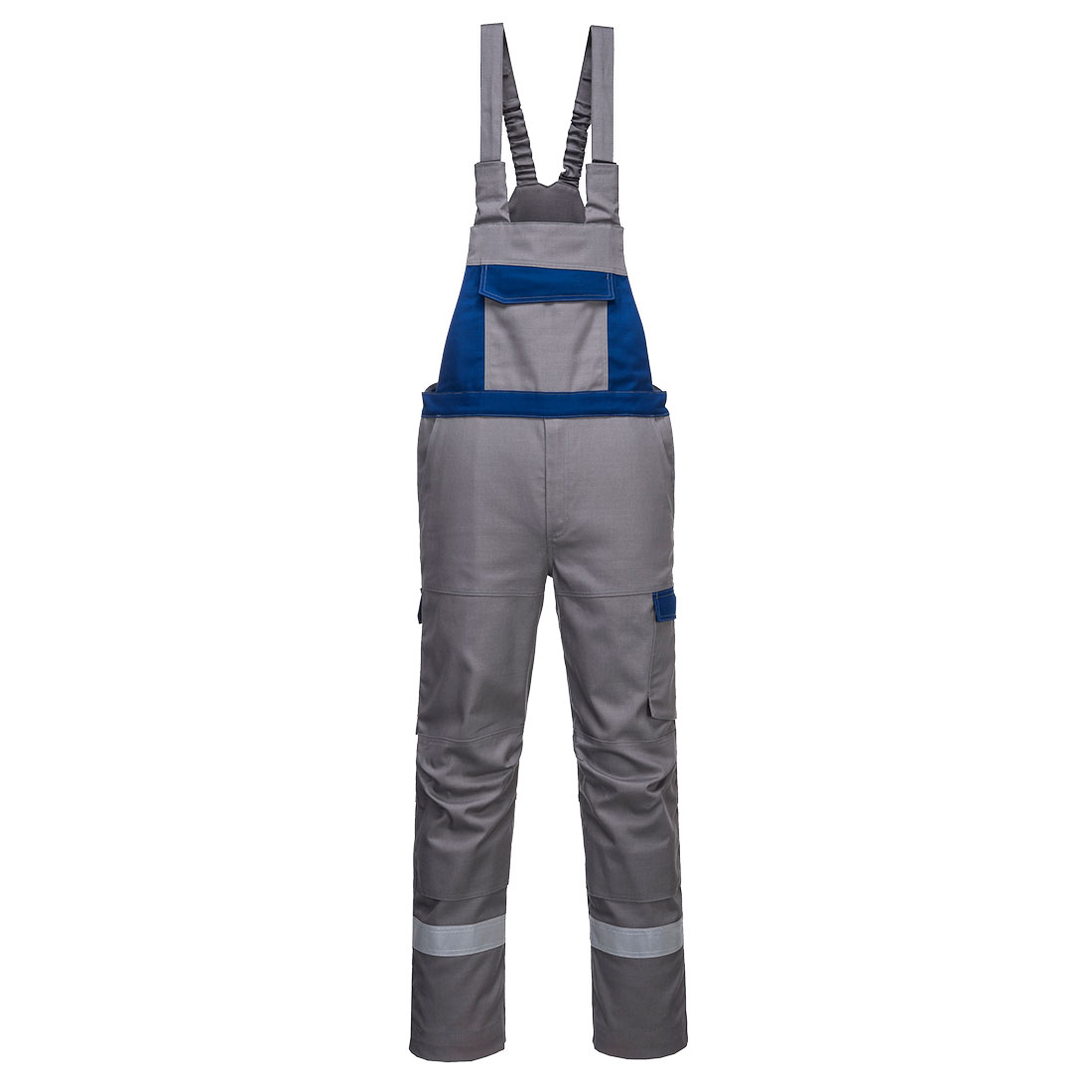 FR07 Bizflame Industry Two Tone FR Bib and Brace Grey