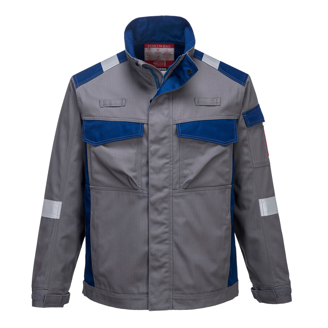 FR08 Bizflame Industry Two Tone FR Jacket Grey