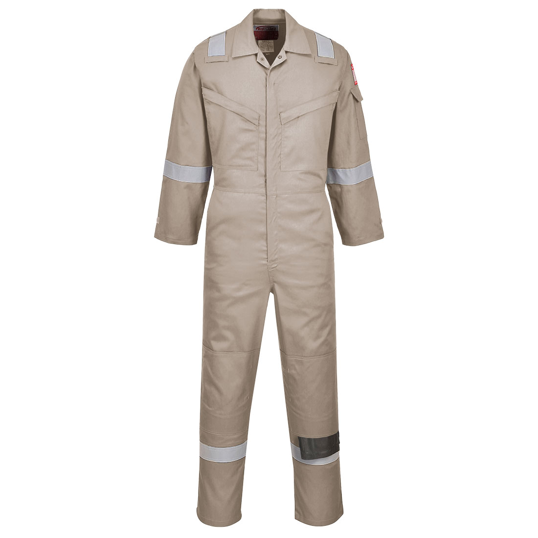 FR21 Bizflame Work Lightweight FR Coverall Khaki FR21 Bizflame Work Lightweight FR Coverall Khaki