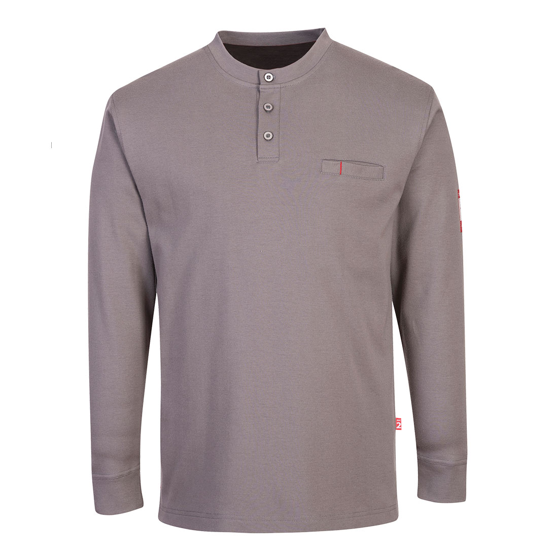 FR32 Bizflame Knit FR Long Sleeve Henley Grey FR32 Bizflame Knit FR Long Sleeve Henley Grey