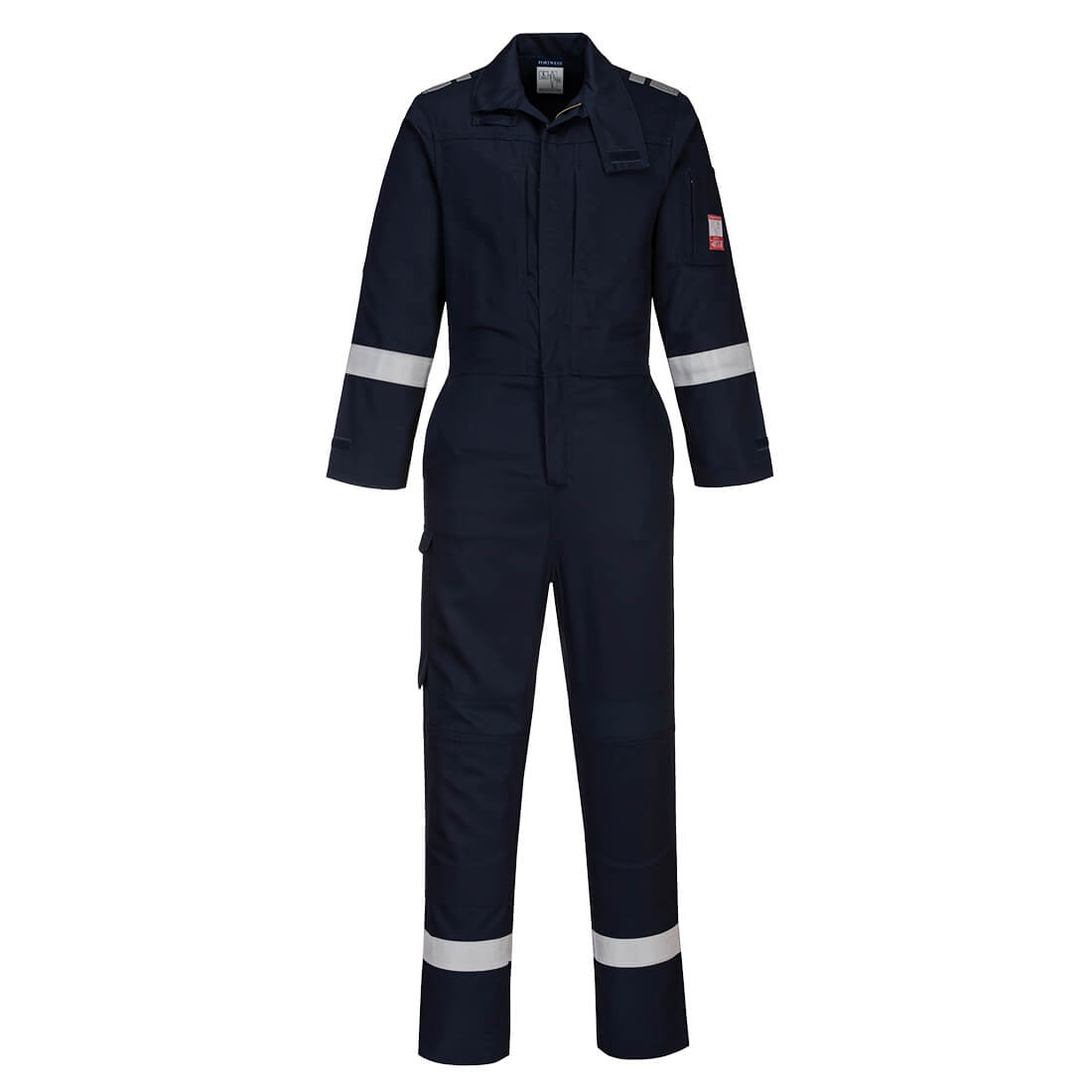 FR502 Bizflame Work Lightweight Stretch Panelled FR Coverall Navy