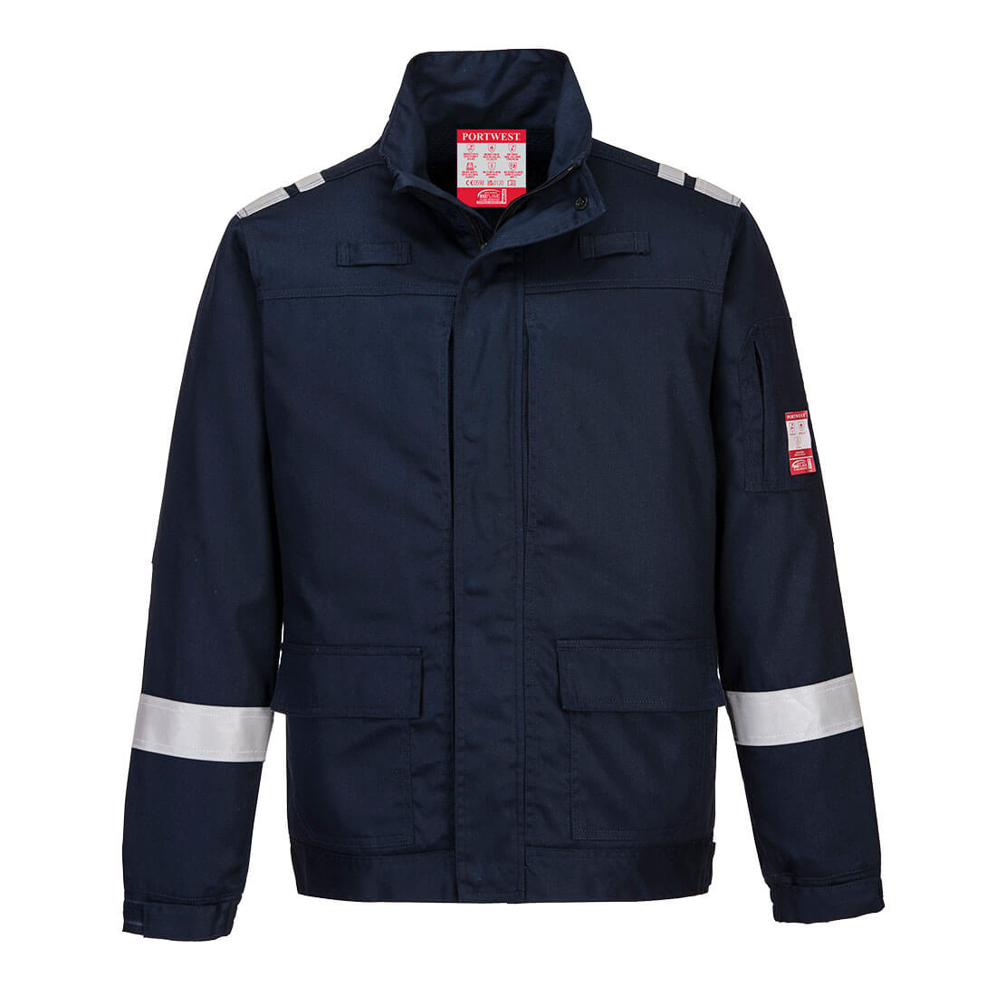 FR601 Bizflame Work Lightweight Stretch Panelled FR Jacket Navy FR601 Bizflame Work Lightweight Stretch Panelled FR Jacket Navy