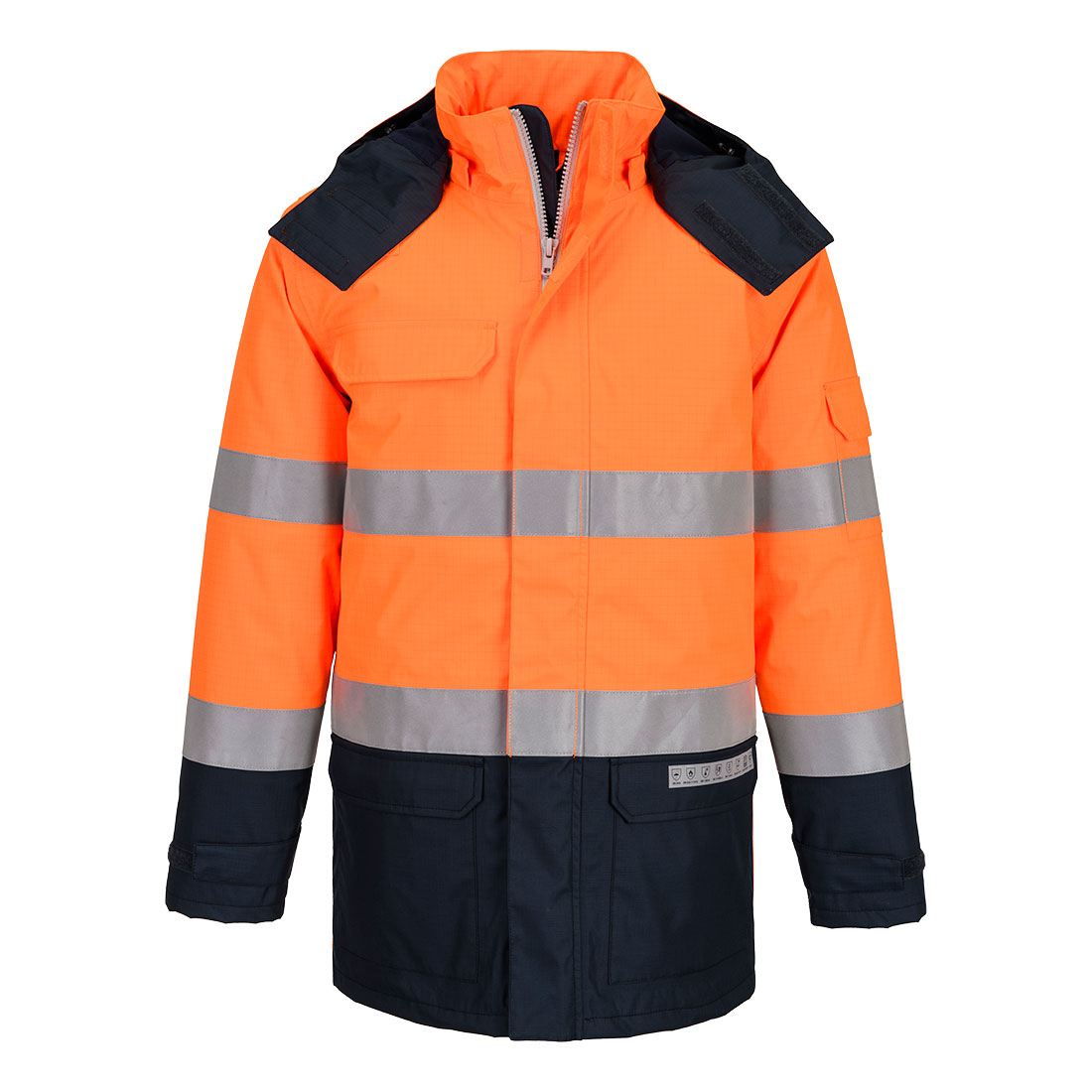 FR617 Bizflame Rain+ Hi-Vis Multi-Norm Contrast FR Winter Jacket Orange/Navy FR617 Bizflame Rain+ Hi-Vis Multi-Norm Contrast FR Winter Jacket Orange/Navy