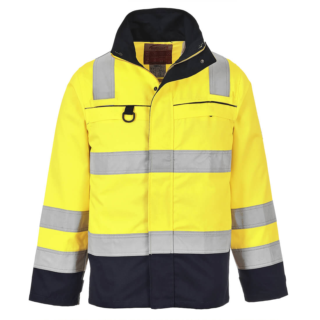 FR61 Bizflame Work Hi-Vis Multi-Norm Contrast FR Jacket Yellow/Navy FR61 Bizflame Work Hi-Vis Multi-Norm Contrast FR Jacket Yellow/Navy