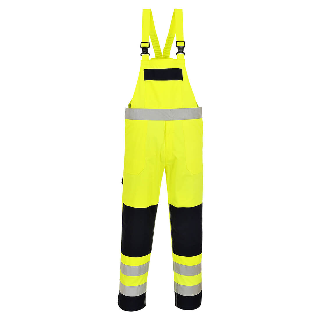 FR63 Bizflame Work Hi-Vis Multi-Norm Contrast FR Bib and Brace Yellow/Navy FR63 Bizflame Work Hi-Vis Multi-Norm Contrast FR Bib and Brace Yellow/Navy