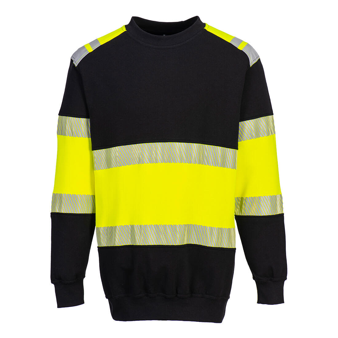 FR716 PW3 Modaflame Knit Hi-Vis Class 1 FR Sweatshirt Yellow/Black
