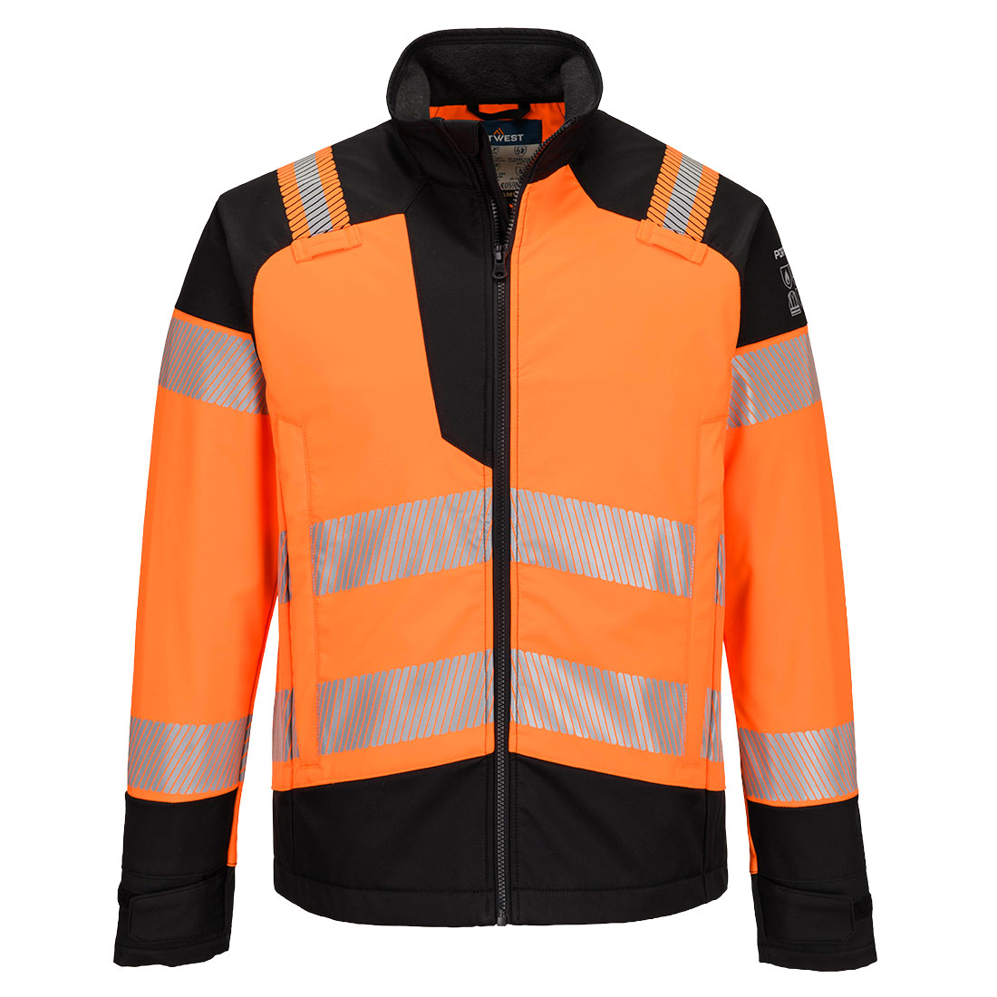 FR718 PW3 Modaflame Softshell Hi-Vis Multi-Norm FR Jacket Orange/Black FR718 PW3 Modaflame Softshell Hi-Vis Multi-Norm FR Jacket Orange/Black