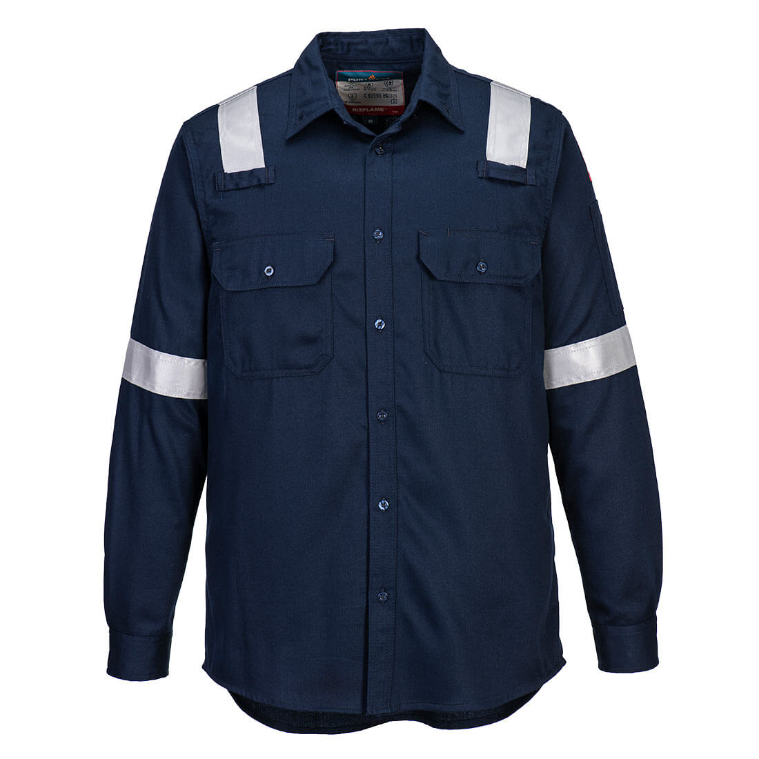 FR720 Bizflame Work Lightweight FR Shirt Navy