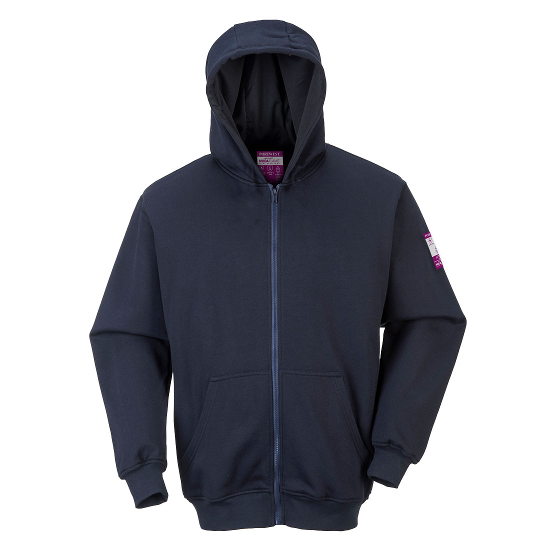 FR81 Modaflame Knit FR Full Zip Hooded Sweatshirt Navy