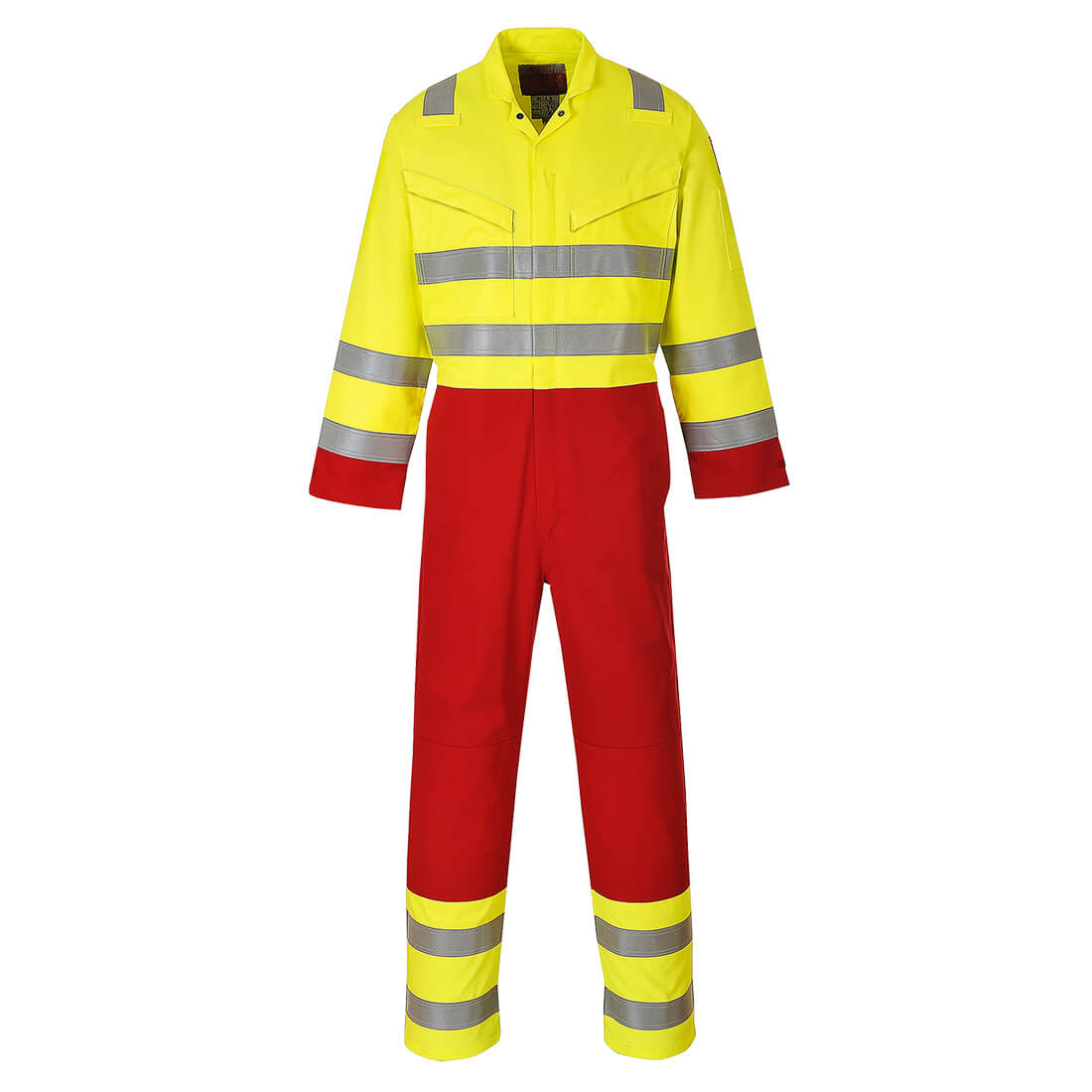 FR90 Bizflame Work Hi-Vis Contrast FR Coverall Yellow FR90 Bizflame Work Hi-Vis Contrast FR Coverall Yellow
