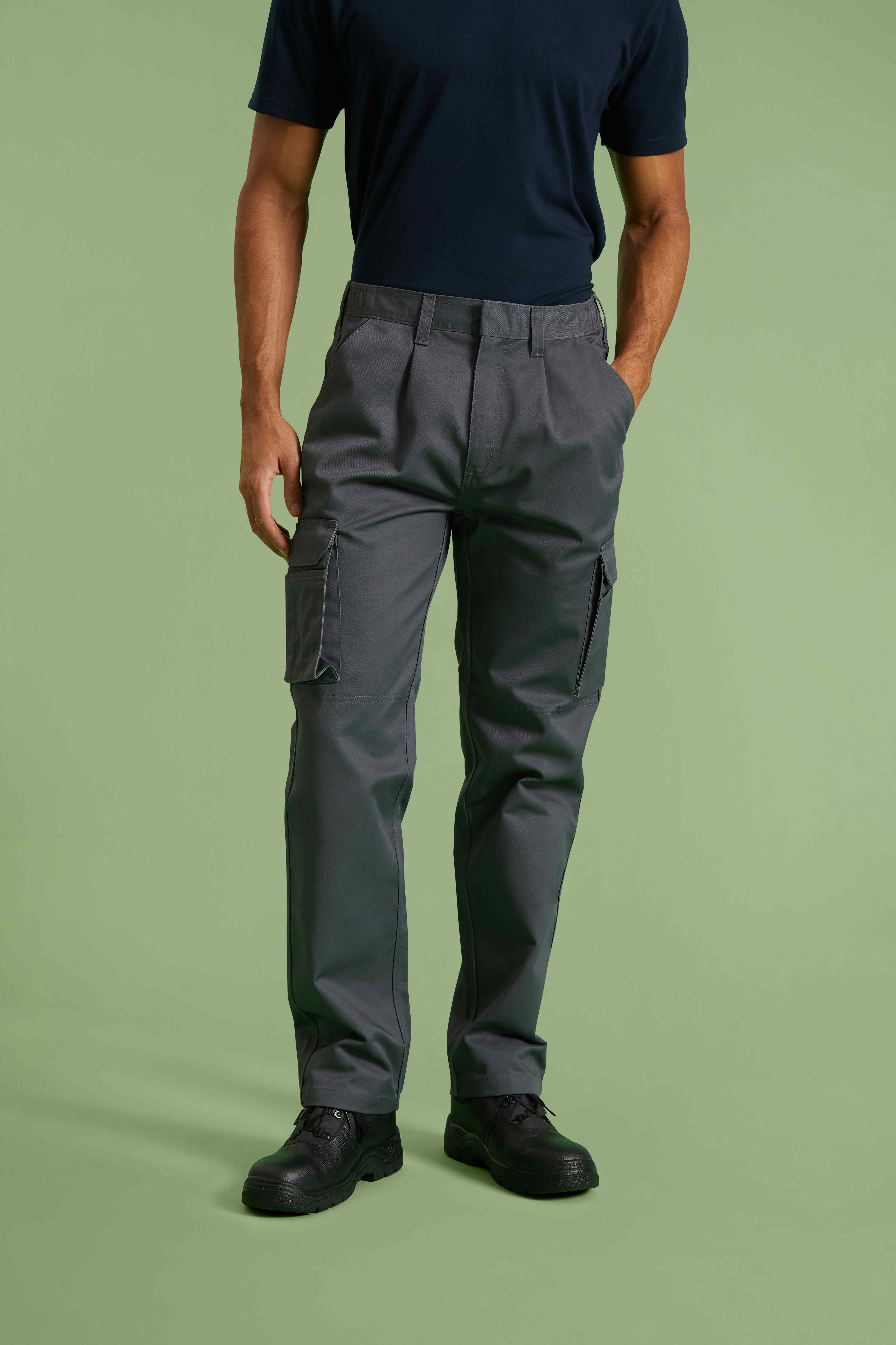 GR91R Black Eco Workwear Cargo Trouser Regular